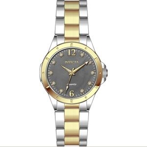Invicta unisex watch Gold and Silver Watch with Gray Dial